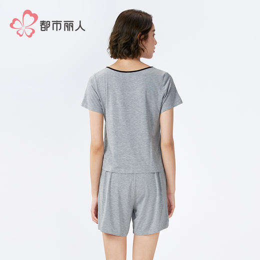 都市丽人生活家居女士莫代尔短袖套装薄棉莫拉架短袖类LHH2D1 商品图3