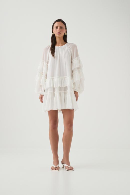 Aje - Mina Mini Dress - Ivory - 女装 - 连身裙 - 象牙白 商品图1