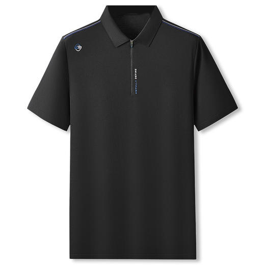 【棉质】【DPF】大依优型大码半拉链短袖polo衫夏季新款肥佬宽松百搭半袖体恤上衣胖子男士 商品图1