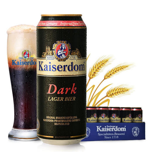 【感恩父亲节6瓶装】Kaiserdonm白啤/黑啤500ml*6听 可混搭酒体浓厚口感清爽 012246*6/011395*6 商品图2
