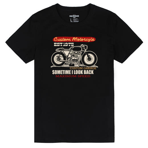 自由基地凉感机车摩托印花短袖T恤男夏季新款弹力棉透气美式半袖T NMT-2213 商品图1