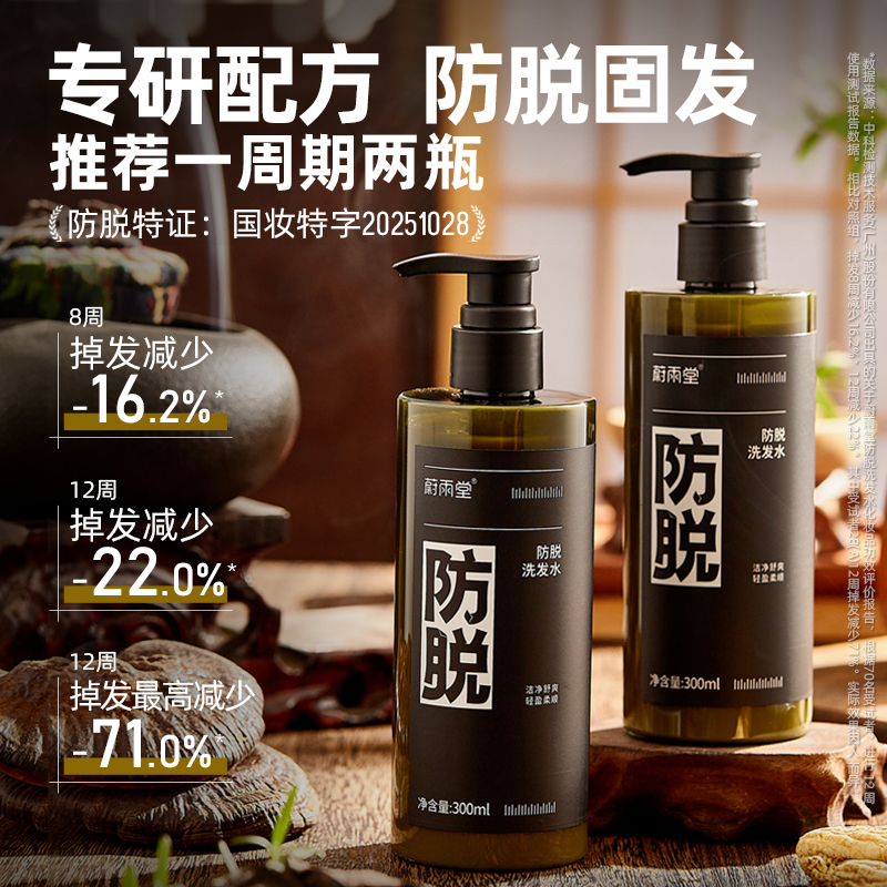 【植物防脱+现代活性成分 全链路防脱】蔚雨堂防脱洗发水300ml/支