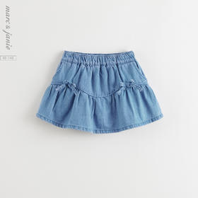 马克珍妮女童甜美蝴蝶结牛仔裙裤 宝宝短裙半身裙夏装新款550860