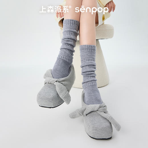 【代发】上森派系F55泡泡刺绣桑蚕丝羊毛小腿堆堆袜（下单后不支持退款 请谨慎下单） 商品图1