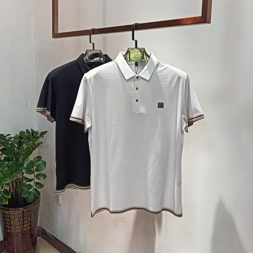 夏季男士短袖polo衫压纹休闲撞色边薄款上衣   FL-246FT108* 商品图1