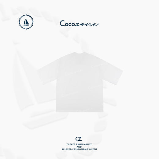 COCO ZONE 刘一一 2025基础款简约宽松休闲短袖T恤CD1A0469 商品图2