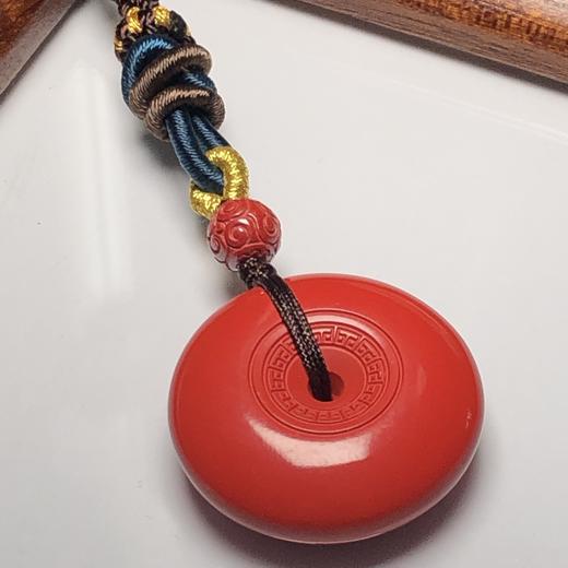 新款手编长短可调圆形红砂平安扣吊坠 饰品美物 商品图1