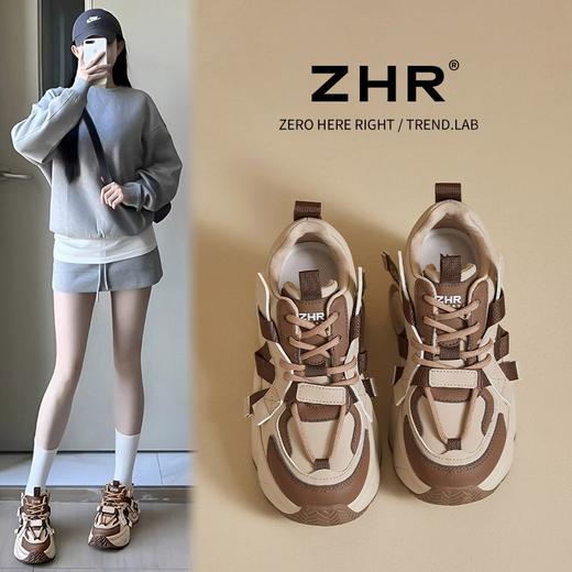 ZHR则则厚底透气老爹鞋显瘦女鞋春季新款ins百搭休闲运动鞋女增高 商品图0