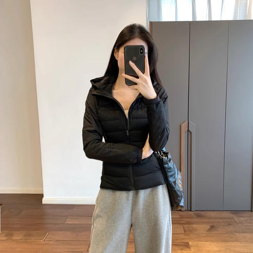 代工厂lulu同款去标白鹅绒修身轻薄羽绒服 商品图6