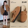 ZHR则则2025春季新款厚底勃肯鞋真皮包头拖鞋女外穿一脚蹬ins百搭 商品缩略图6