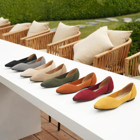 REREJOY 飞织尖头王妃平底鞋