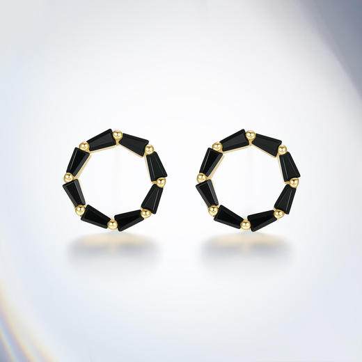 BYGS095841-A0-A0 周六福 潮款925银耳钉时尚简约耳坠女 商品图1