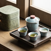 「一壶三杯！精美礼盒装」木言福蕴旅行茶具 陶瓷中式便携式户外商务快客套装餐饮用具 商品缩略图2