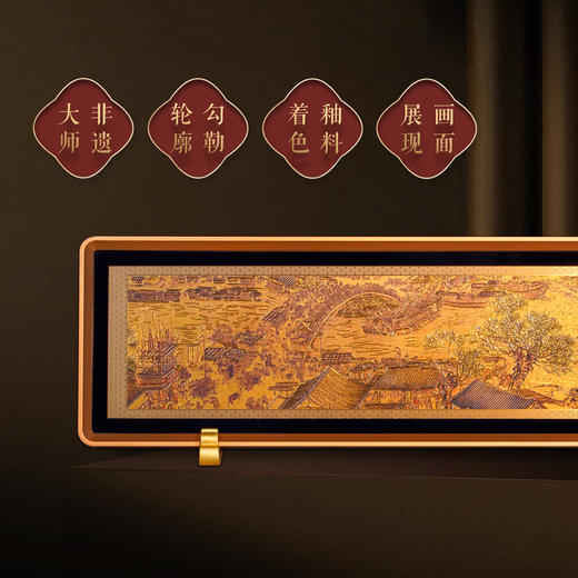 《千里江山图》《清明上河图》掐丝珐琅摆件 非遗工艺 画面唯美 装饰|收藏|送礼 商品图1