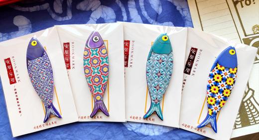 花砖小鱼冰箱贴 商品图0