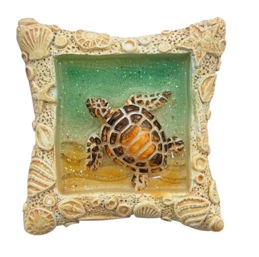 琥珀海龟枕形磁贴 商品图0