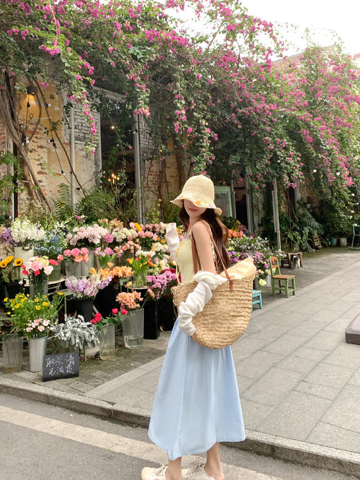 <曾小咸推荐>现货秒杀！卖完不补 ！微信粉丝打折价！！小清新蓝半身裙 商品图7