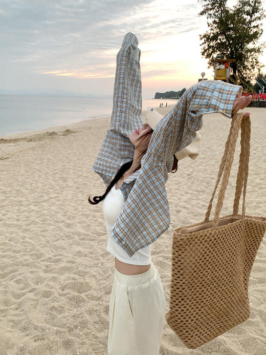 【149元任选2件】现货！复古撞色格子衬衫 商品图11