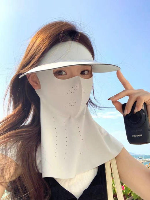 🔥【觉袈全护面罩防晒帽】防晒帽+防晒口罩+防晒面罩一步到位 锦纶冰丝面料触感绝了，今年夏天给我焊在脸上🥳 商品图5