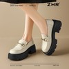 ZHR则则【厚底增高5.5CM】乐福鞋女英伦风单鞋女百搭黑色小皮鞋女 商品缩略图8