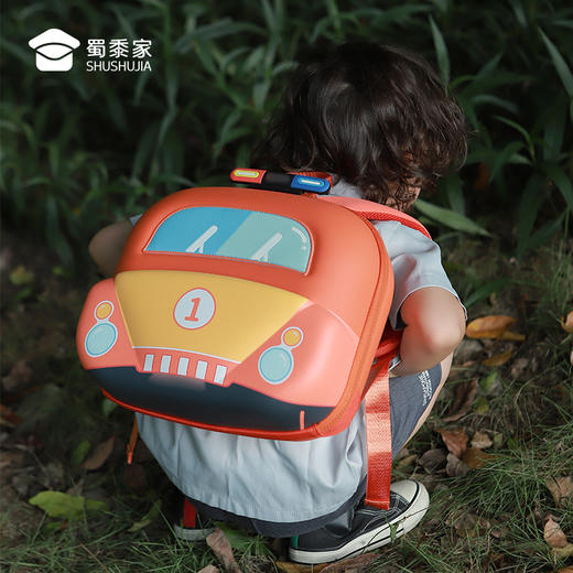 【实付满399送保温杯】【小J车书包】创意儿童小汽车双肩包 轻便出游手提背包幼儿园书包 商品图5