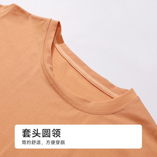 都市丽人亲情蜜语女士棉质短袖套装薄32支纯棉单面短袖类LHH0A5 商品图4