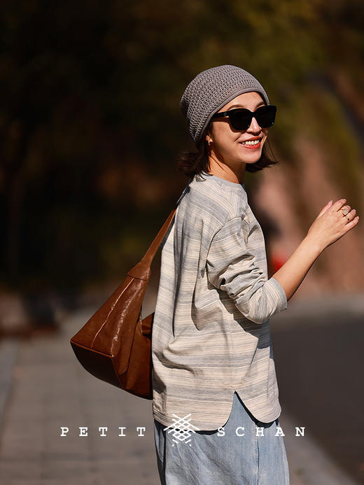 PETIT SCHAN小闪 CLO#762 art majors 艺术生 纯棉色织条纹基础长袖T恤 商品图3