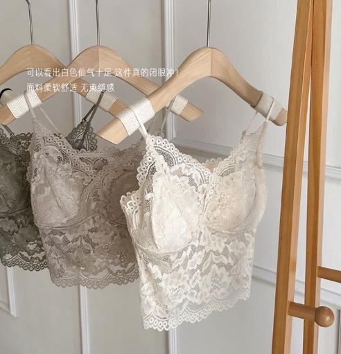 老米优品🎈2件99！浪漫入夏《法式桑蚕丝蕾丝吊带》桑蚕丝胸垫，固定杯~ 唯美内搭，复古氛围感get~ 商品图3