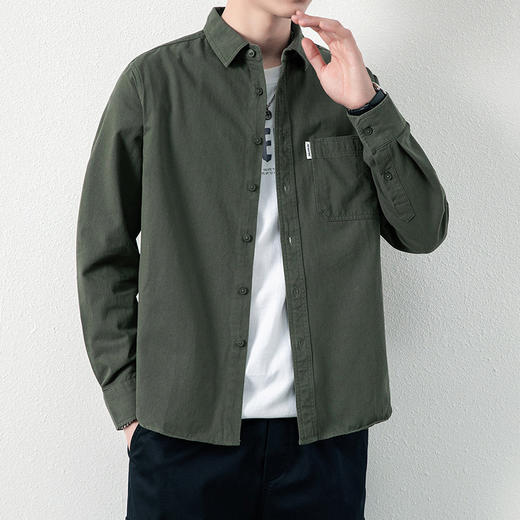 红览 七分袖/长袖春夏纯棉男士衬衫8855 商品图7