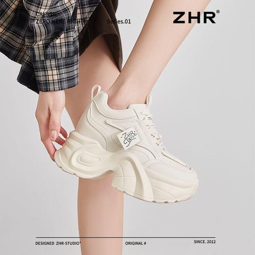 ZHR则则厚底增高老爹鞋女春季ins百搭松糕底小个子显高休闲运动鞋 商品图6
