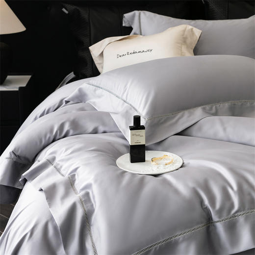 【线下门店轻奢高端系列】星耀臻柔棉纯色四件套 天丝棉艾草抑菌纤维柔顺清凉套件 商品图14