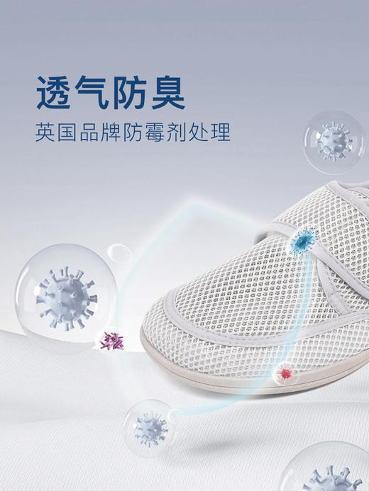 巴玛适春季软底鞋妈爸款鞋子透气加肥宽松老人鞋防滑超轻脚宽防滑A7女段 商品图9