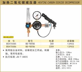 波斯 加热二氧化碳减压器	36V	BS475585