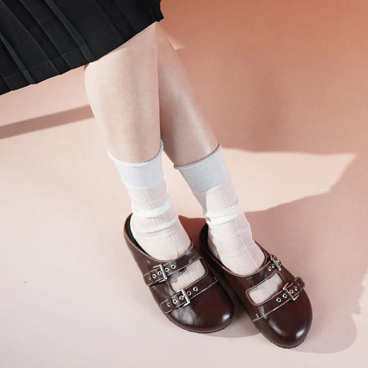 Westory2025年春季平底休闲勃肯半拖双扣带后空拖鞋W25AH58291 商品图6