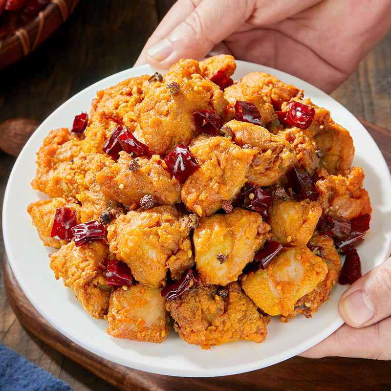 【鲜香麻辣❗川香辣子鸡】甄选品质原料制作，骨头满足馋嘴享受，酥香爽脆麻辣鲜香方便速食，美味解馋小零食冷冻食品L