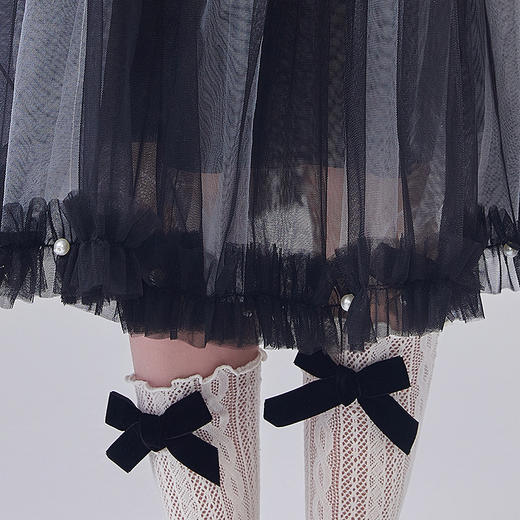 笛莎Deesha 童装女童半身裙2025夏新款女童分割式网纱半裙 商品图3