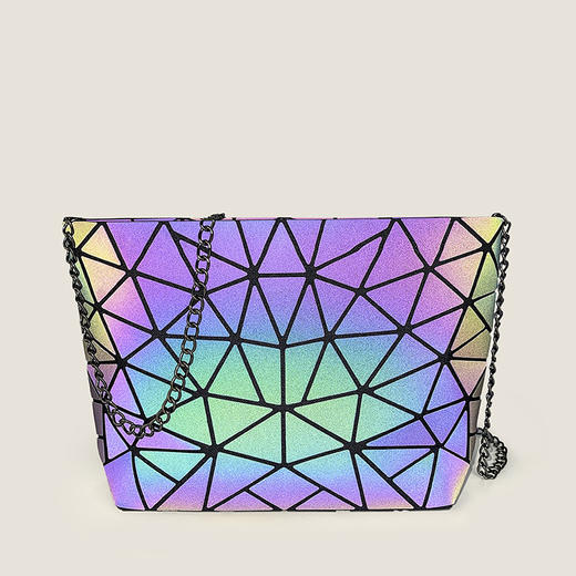 雀说 三角片简约女包休闲单肩包链条斜跨包1353-1 商品图3