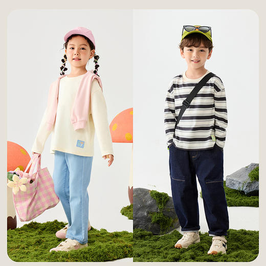 【纯棉长袖T恤】迷你巴拉男女童T恤2025春新品儿童长袖 商品图2