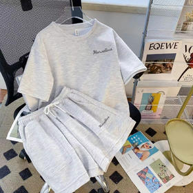 【休闲跑步运动服套装】夏季韩版宽松显白洋气短袖短裤 学生两件套潮