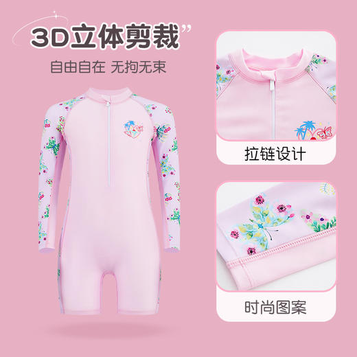 儿童泳衣夏季女童卡通短袖连体游泳衣女孩宝宝长款防晒速干泳装L-5XL 商品图0