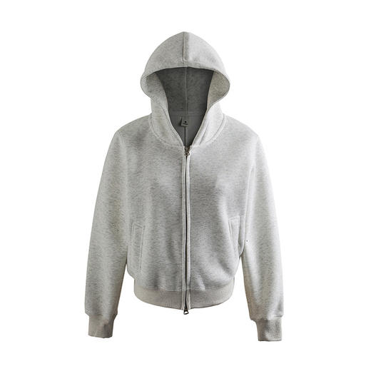 丁摩 【高品质】春秋季美式短款连帽卫衣女士开衫双头拉链设计上衣复古潮牌外套5ZF-006 商品图6