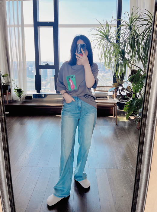 【可以跑步的牛仔裤】噢蜜ooomeooo一条搭所有猫须牛仔裤 商品图1