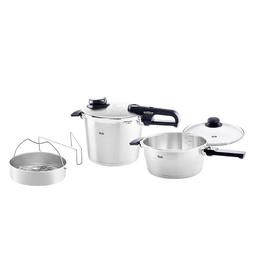 德国进口菲仕乐（Fissler）味达维皇家系列高压锅套组
（6升+3,5升+锅盖+蒸笼）