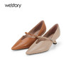 westory2025年春季新款尖头细高跟玛丽珍单鞋时尚优雅单鞋W25AE58241 商品缩略图0