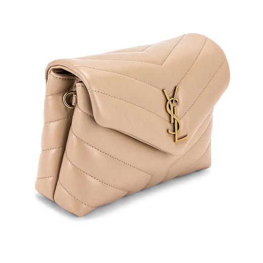 SAINT LAURENT 圣罗兰 女士 LOULOU TOYV 形绗缝皮革迷你单肩包 卡其色 678401 DV707 2721 商品图1
