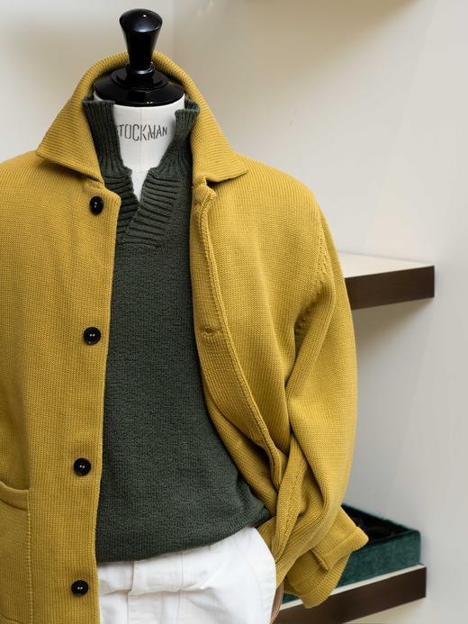 Fortela 黄绿色针织开衫夹克 商品图14