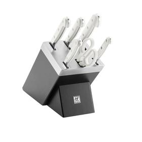 德国进口双立人刀具7件套
（蔬果刀+多用途刀+切肉刀+西厨刀+面包刀+多用途剪刀+带磨刀功能的收纳盒）