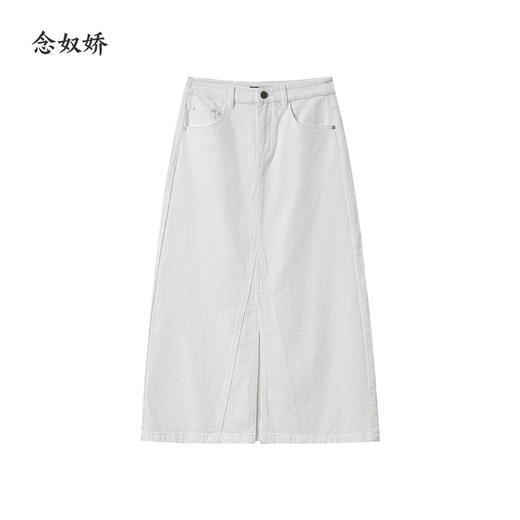【商场同款】CNS5384“云朵白半裙”  微弹力白色牛仔半裙 商品图4