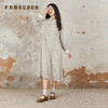Famecoco宽松连衣裙秋季娃娃领袖口撞色碎花裙女装长裙FAB6FA018 商品缩略图1