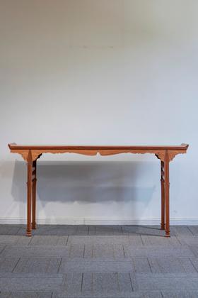 红桥红  家具严选  缅甸花梨(大果紫檀）  【167洪氏 剑足插肩榫翘头案】